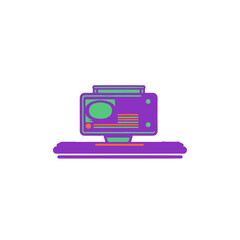 Retro Computer Violently Purple