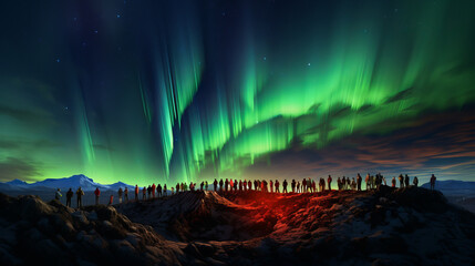 Summit of Spectacles: Einar Hákonarson's Flamboyant Vision of Aurora, Lava, and Crowded Mountain Peaks