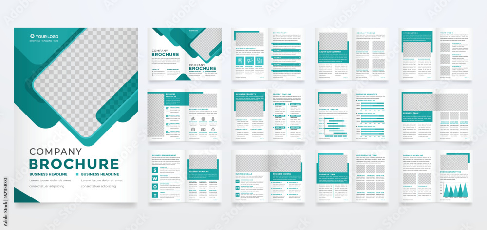 Poster minimalist brochure template with modern concept and minimalist layout use for business profile and 