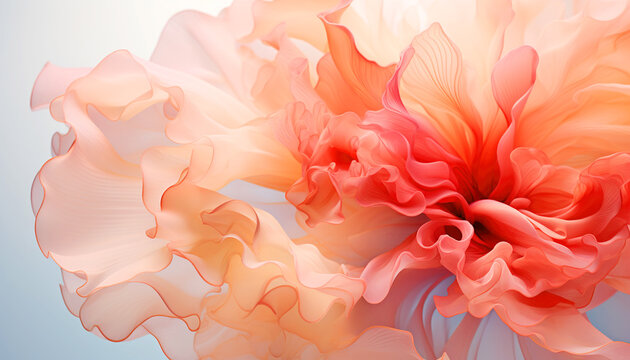 fluid abstract expressionism, blooming flowers