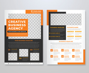 business two sided flyer template design with a4 concept and minimalist layout use for business poster commercial ad