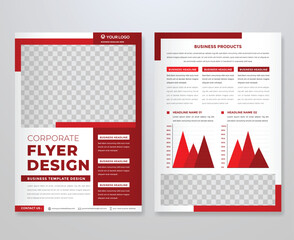business flyer template design with minimalist concept and clea style use for corporate ads and business profile