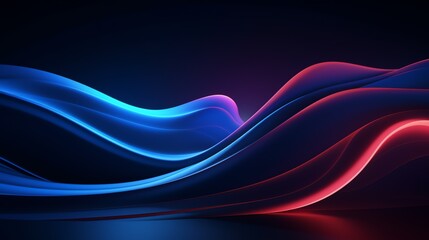 a blue and red wavy lines - obrazy, fototapety, plakaty