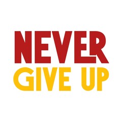Never Give Up. Poster Motivation Quote