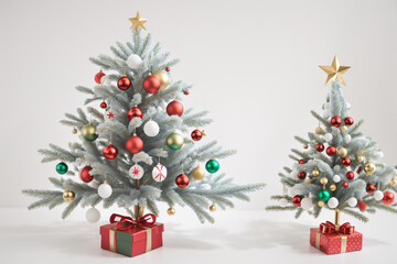 Obraz na płótnie Canvas christmas tree with gift boxes generative ai 