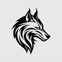 Obraz premium Captivating wolf head illustration. Perfect for design projects. High-quality vector, isolated.