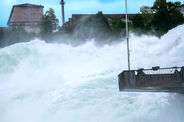 Spectacular view of  Rhine falls, Schaffhausen, Europe