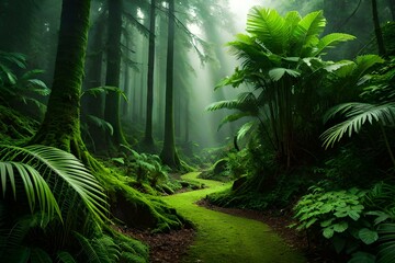 Fototapeta na wymiar tropical forest in the jungle