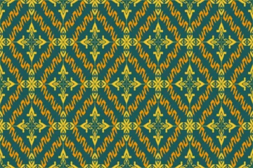 Aluminium Prints Boho Style Ikat tribal Indian seamless pattern ethnic aztec fabric carpet mandala ornament native boho motif tribal textile geometric african american oriental traditional vector illustrations embroidery styles.