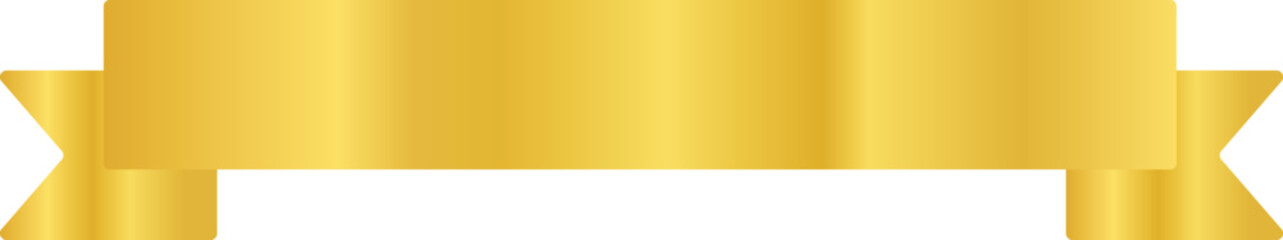 Golden ribbon banner. Gold ribbon banner design.