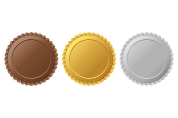 gold silver bronze prize vector png