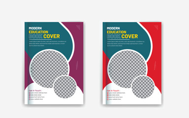 Business company profile brochure cover and book cover design template with Premium Vector