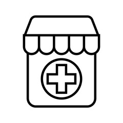 illustration of pharmacy, drug store icon vector