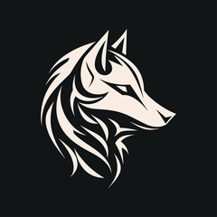 Captivating wolf head illustration. Perfect for design projects. High-quality vector, isolated.