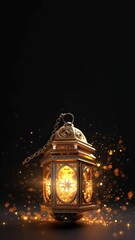 lantern ramadan islamic, eid mubarak  banner, paper cut 