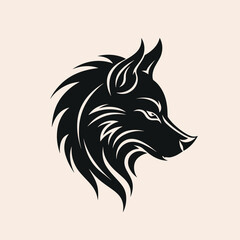 Captivating wolf head illustration. Perfect for design projects. High-quality vector, isolated.
