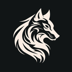 Captivating wolf head illustration. Perfect for design projects. High-quality vector, isolated.