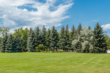 Fototapeta na wymiar Raoul Wallenberg Park in Saskatoon, Saskatchewan, Canada