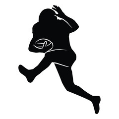 American Football Players Silhouettes , vector pack, various pose