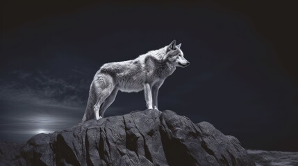 wolf in the mountains