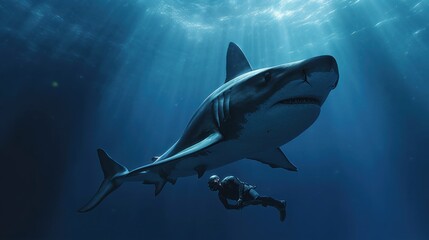Fototapeta premium shark in the sea