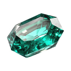 Emerald, isolated on transparent background cutout