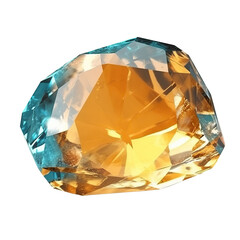 Topaz, isolated on transparent background cutout