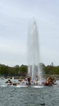 Fountain in Versailles Paris France is the place where many films were shot including Angelique and the King High quality 4k footage