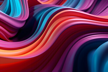 Crafting an Aesthetic Abstract Wave Background with Bright and Colorful Liquid Design