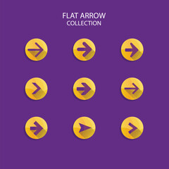 Arrow vector icon set. Colored up arrows collection. Flat vector arrow set. Isolated arrow symbols. Vector