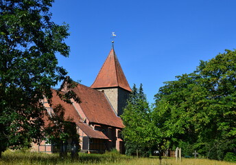 Fototapeta na wymiar Historical Church in the Village Kirchwalsede, Lower Saxony