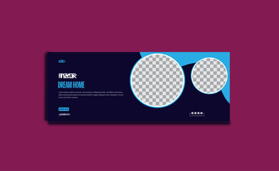 corporate Facebook cover simple design. modern cover template