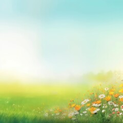 Obraz premium A spring background with empty space. Generative AI