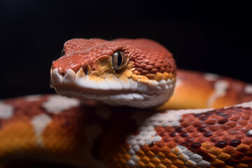Cute Corn snake in nature, national geography, Wide life animals. AI Generated. - obrazy, fototapety, plakaty