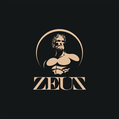 ancient greek mythology god zeus character logo