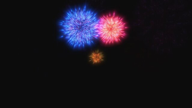 Сolorful fireworks  in the night sky background
