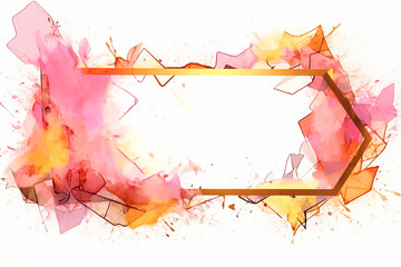 Fototapeta na wymiar Beautiful pink and gold abstract on white background