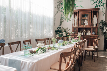 table setting in a restaurant