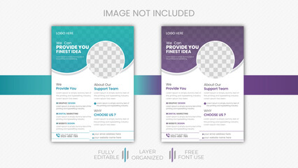 Modern flyer design template for business marketing