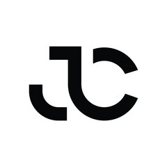 Letter JC initial minimalist logo template