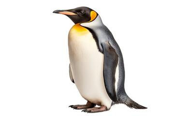 A penguin standing alone on a transparent background, Generative Ai