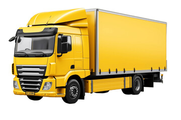 Fototapeta na wymiar High-quality transparent PNG of a yellow truck is available, Generative Ai