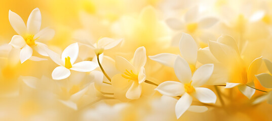 Fototapeta premium Radiant Nature's Artistry: Yellow Jasmine Flower Close up