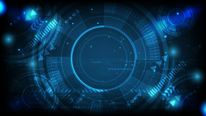 Cockpit Helmet Sci-Fi HUD for VR design. Futuristic cockpit view for UI, GUI, VR and games.