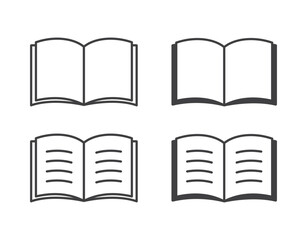 Set of book isolated flat design vector illustration.