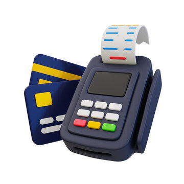3d minimal shopping payment. digital payment. moneyless checkout concept. payment terminal with credit cards. 3d rendering illustration.