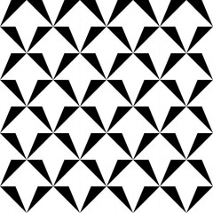 Seamless surface pattern design with modern ornament. Triangles background. Image with repeated triangular shapes. Geometric image. Ethnic embroidery motif. Zigzag figures and arrows. Vector.