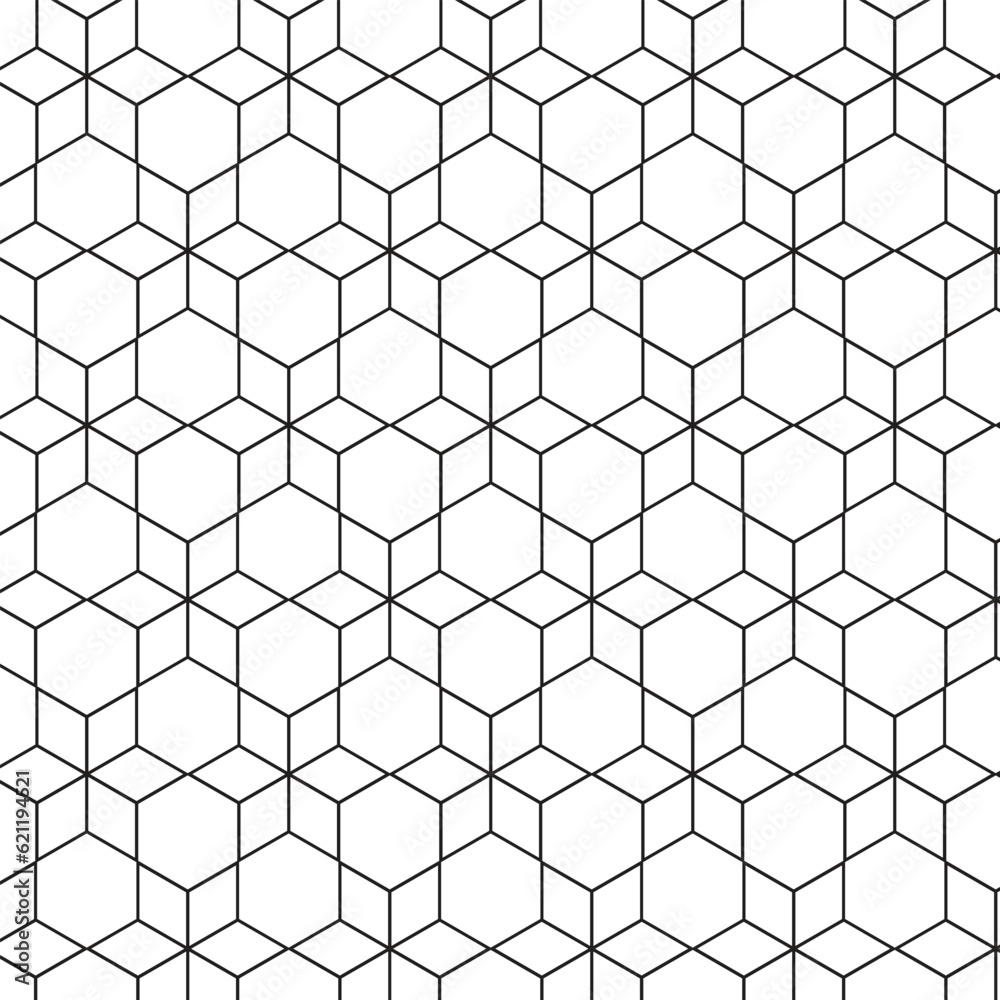 Poster abstract seamless geometric star hexagon pattern.