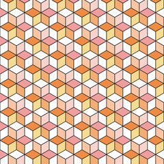 abstract seamless geometric coloring cube pattern.