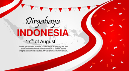 Indonesia independence day banner template Vector design